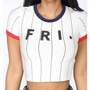 Fashion Nova Fri - Yay Crop Top - NWOT